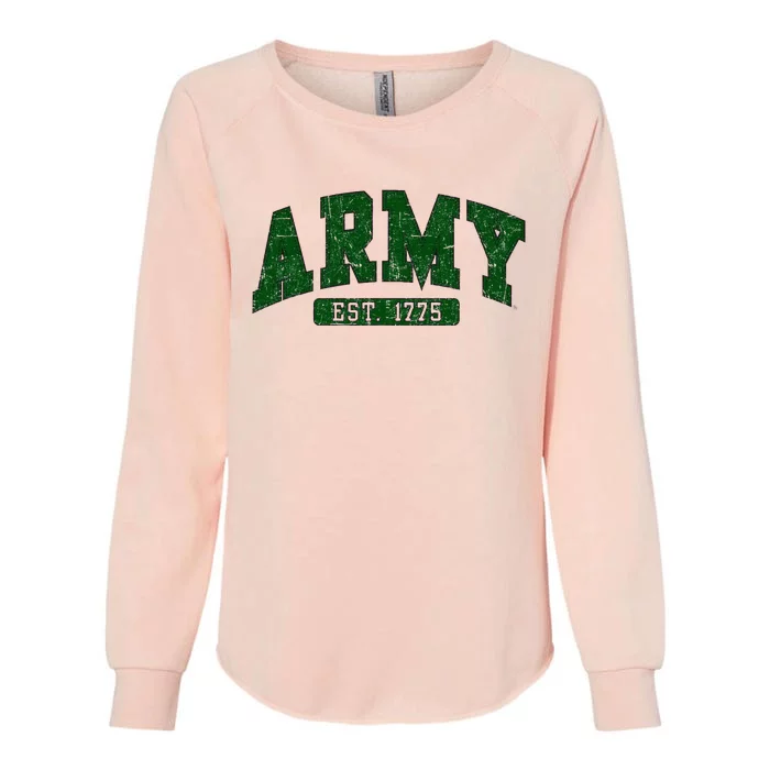 Army United States Military Retro Officially Womens California Wash Sweatshirt