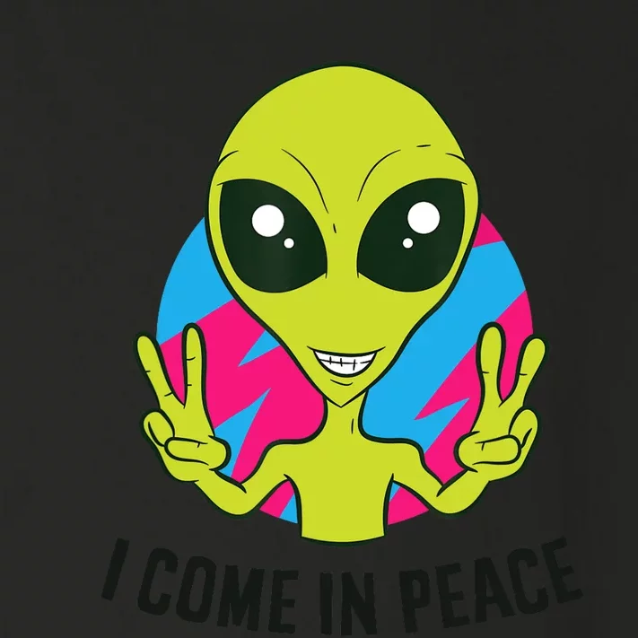 Alien Ufo Space Rave EDM Music I Come In Peace Toddler Long Sleeve Shirt