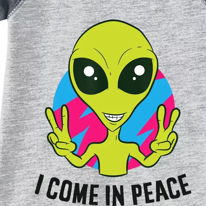 Alien Ufo Space Rave EDM Music I Come In Peace Infant Baby Jersey Bodysuit