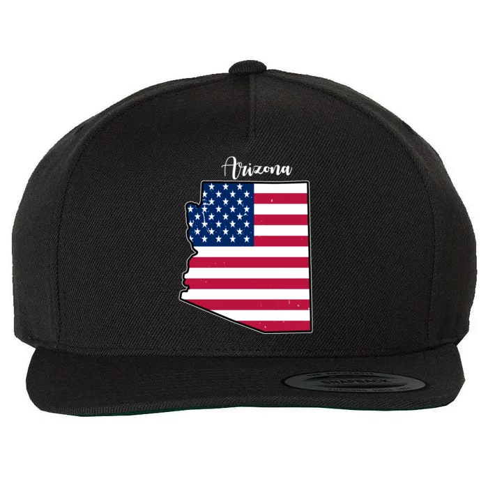 Arizona United States Map Wool Snapback Cap