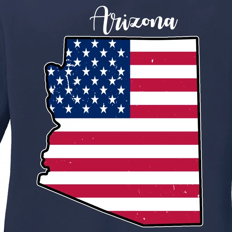 Arizona United States Map Ladies Long Sleeve Shirt