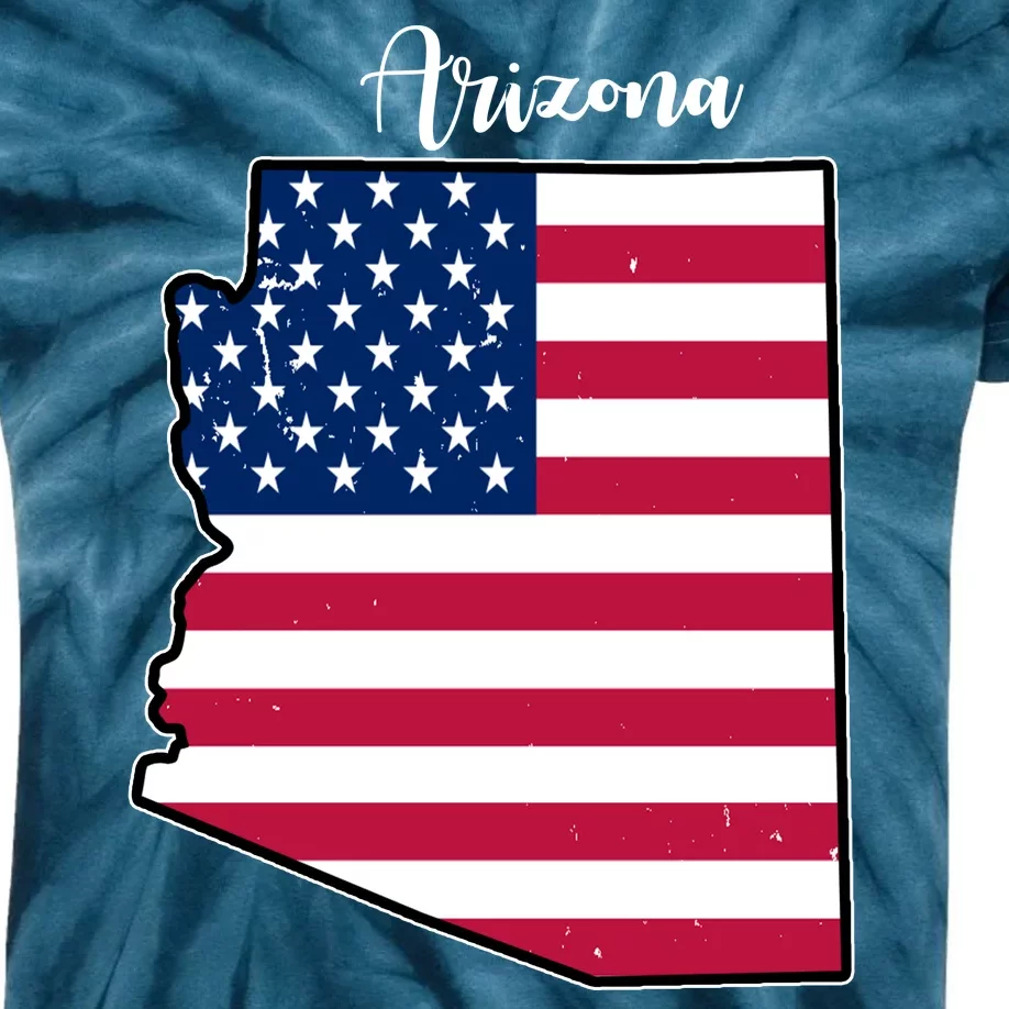 Arizona United States Map Kids Tie-Dye T-Shirt