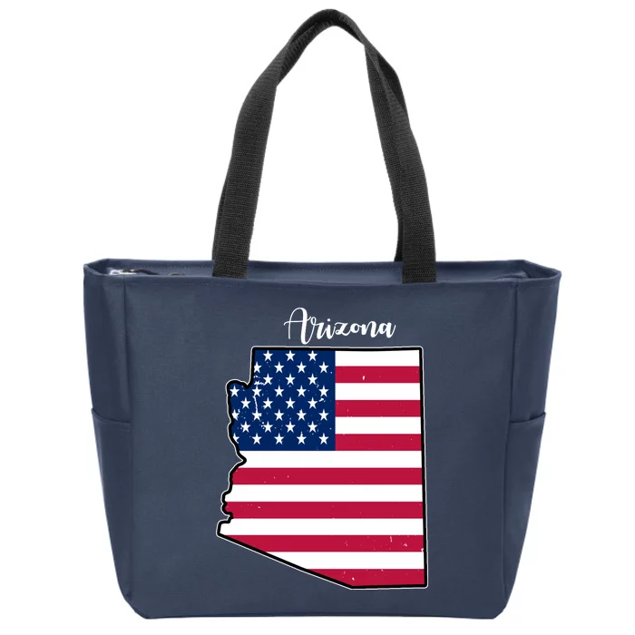 Arizona United States Map Zip Tote Bag