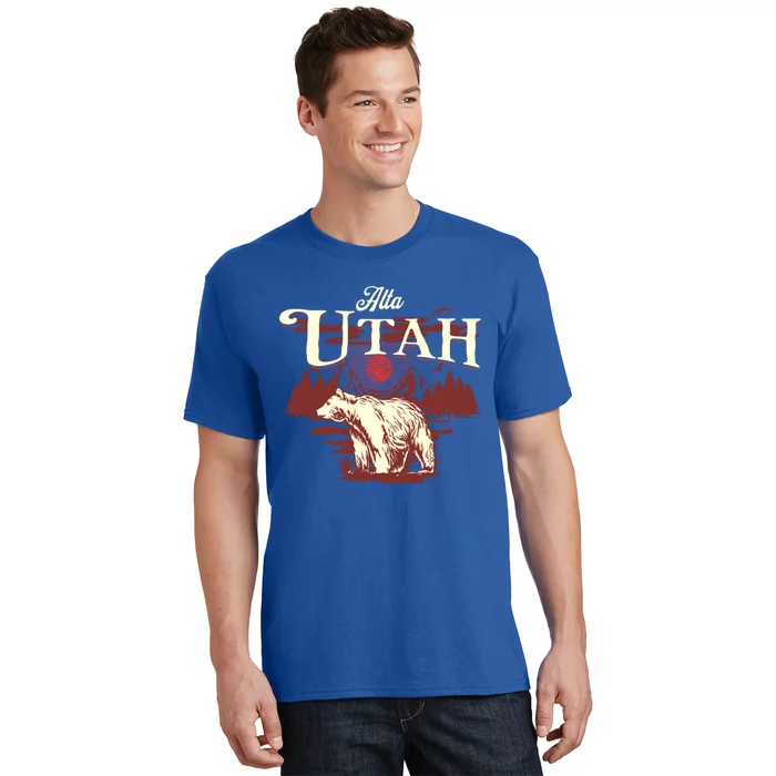 Alta Utah Ski Resort Mountains And Bear Gift T-Shirt