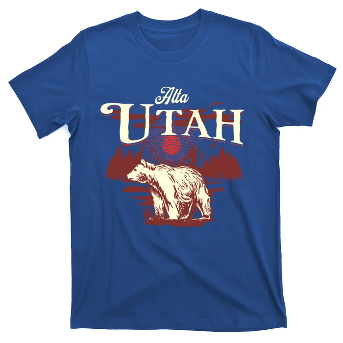 Alta Utah Ski Resort Mountains And Bear Gift T-Shirt