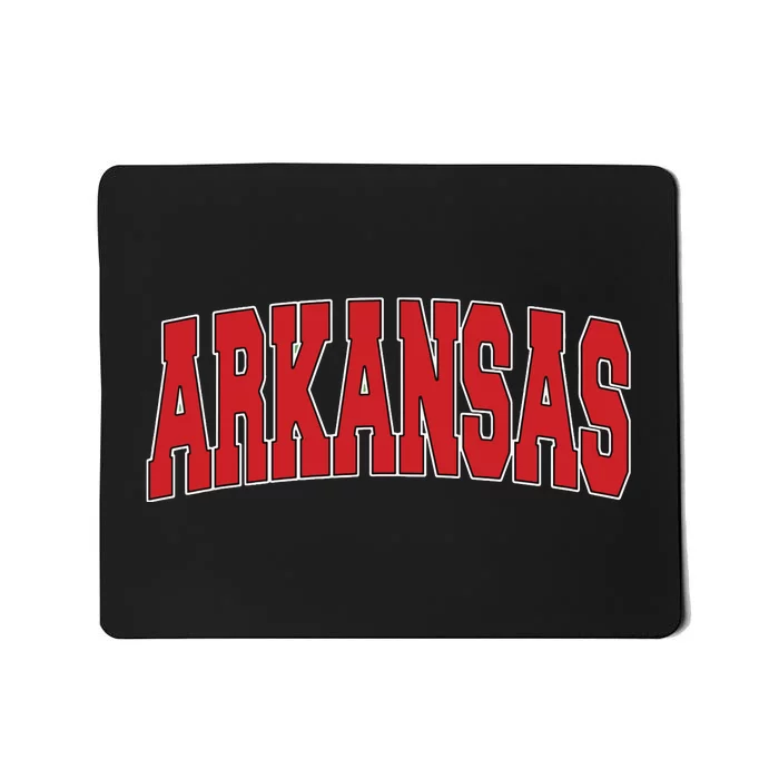 Arkansas Usa State Ar Varsity Style Vintage Sports Mousepad