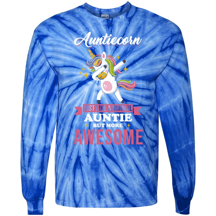 Aunt Unicorn Saying Cute Aunticorn Gift Tie-Dye Long Sleeve Shirt