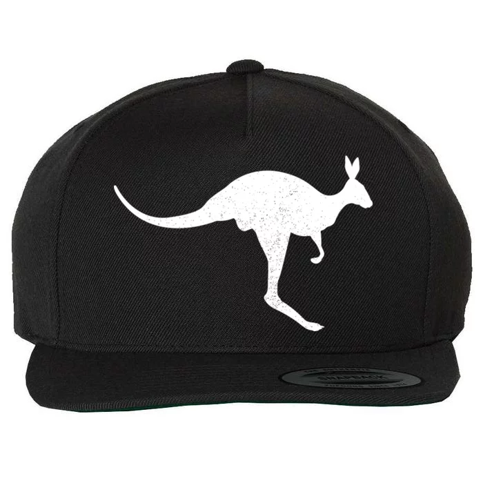 Aussie Kangaroo Wool Snapback Cap