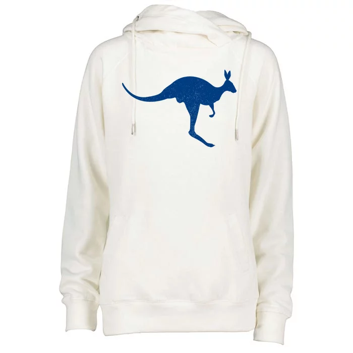 Aussie Kangaroo Womens Funnel Neck Pullover Hood