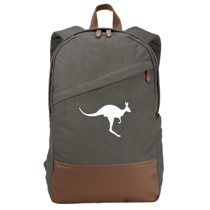 Aussie Kangaroo Cotton Canvas Backpack