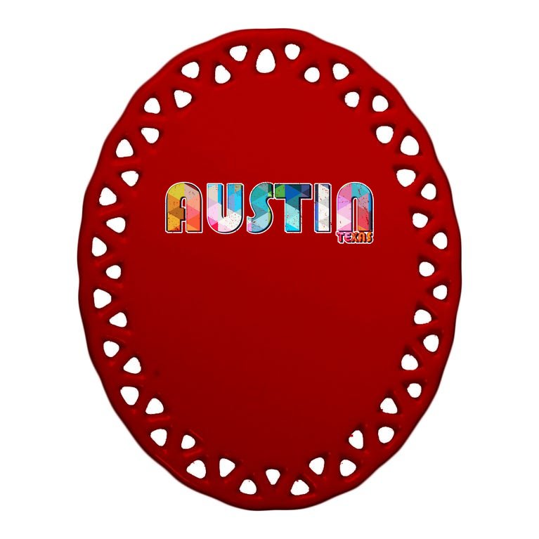 Austin Texas Oval Ornament