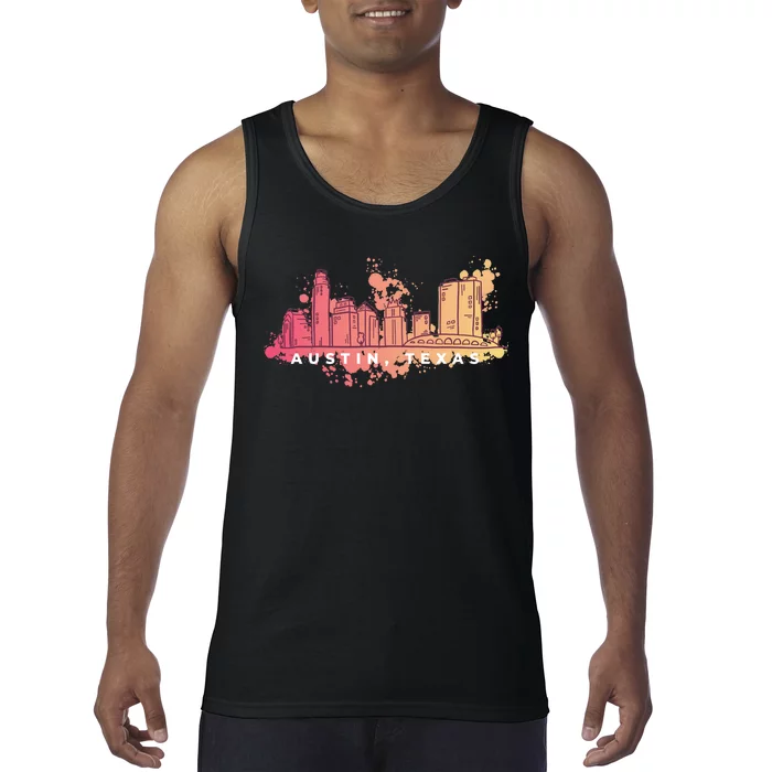 Austin Texas Skyline Tank Top