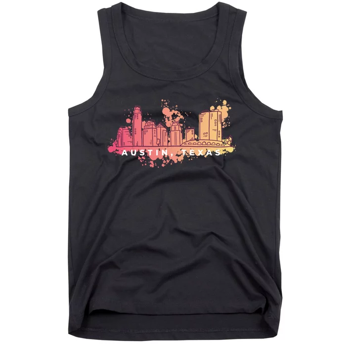 Austin Texas Skyline Tank Top