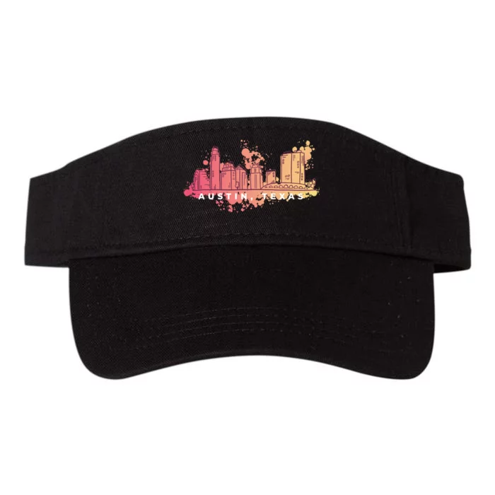 Austin Texas Skyline Valucap Bio-Washed Visor