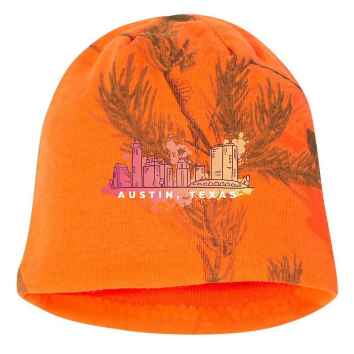 Austin Texas Skyline Kati - Camo Knit Beanie