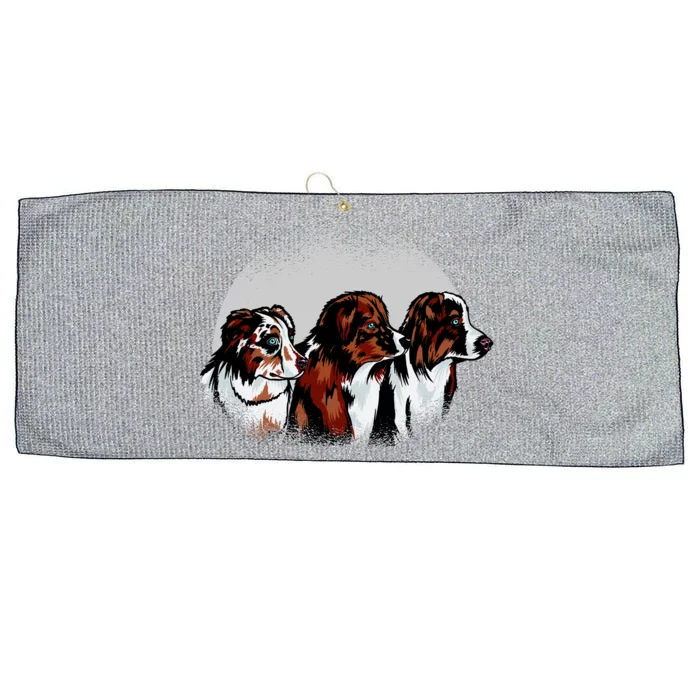 Australian Shepherd Dogs Large Microfiber Waffle Golf Towel