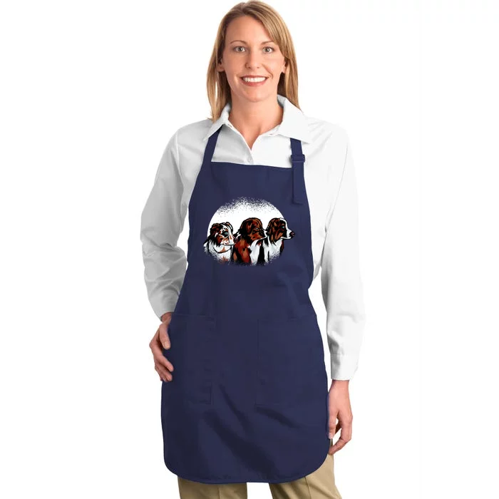 Australian Shepherd Dogs Full-Length Apron With Pocket