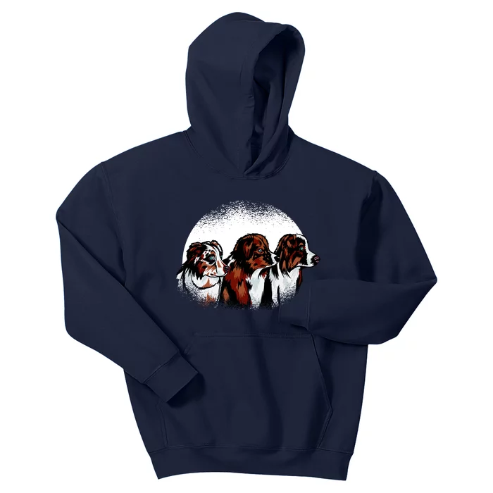 Australian Shepherd Dogs Kids Hoodie