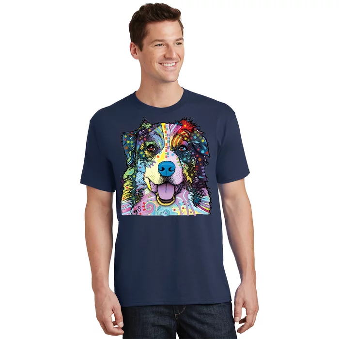 Australian Shepherd Trippy Dog T-Shirt | TeeShirtPalace