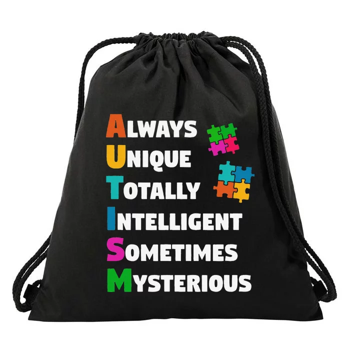 Always Unique Totally Intelligent Sometimes Mysterious Drawstring Bag