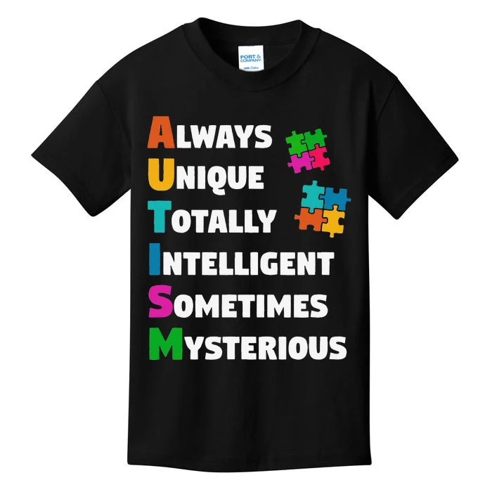 Always Unique Totally Intelligent Sometimes Mysterious Kids T-Shirt