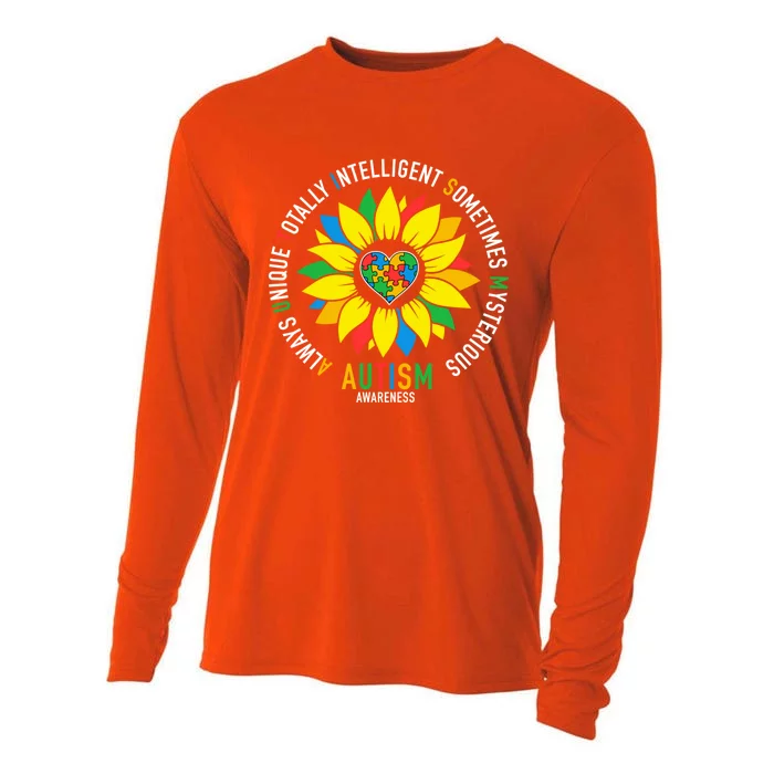 Always Unique Totally Intelligent Sometimes Mysterious Great Gift Cooling Performance Long Sleeve Crew