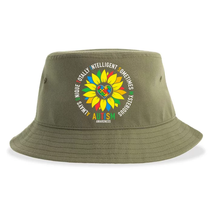 Always Unique Totally Intelligent Sometimes Mysterious Great Gift Sustainable Bucket Hat