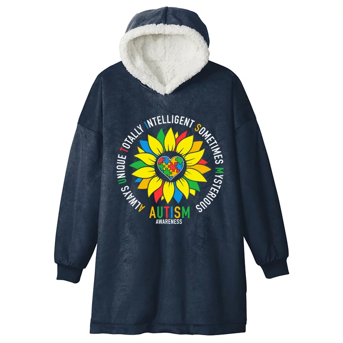 Always Unique Totally Intelligent Sometimes Mysterious Great Gift Hooded Wearable Blanket