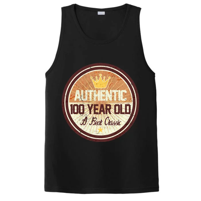 Authentic 100 Year Old Classic 100th Birthday Performance Tank