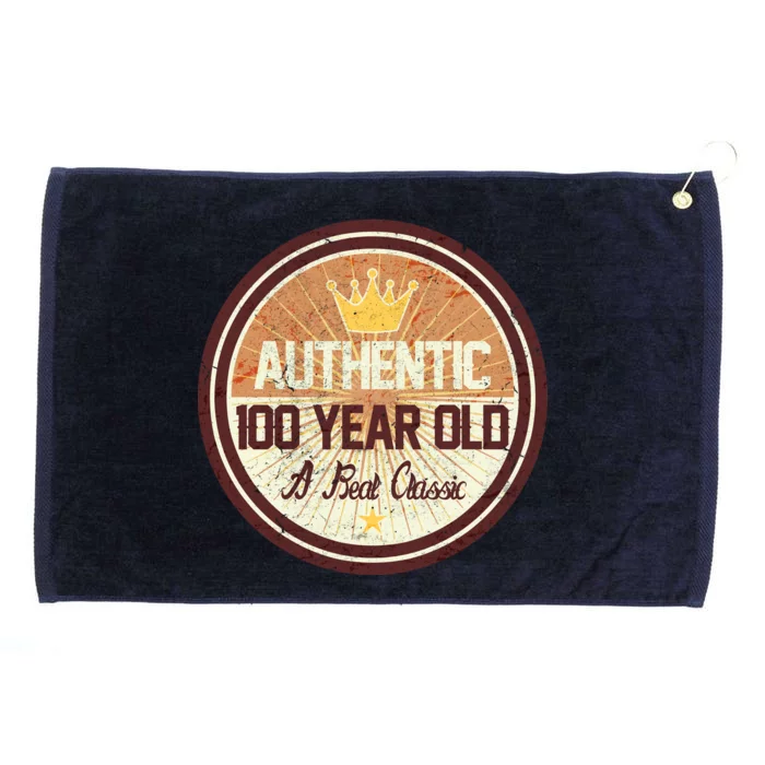 Authentic 100 Year Old Classic 100th Birthday Grommeted Golf Towel