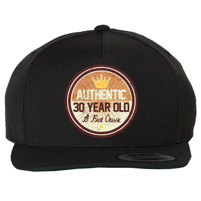 Authentic 30 Year Old Classic 30th Birthday Wool Snapback Cap