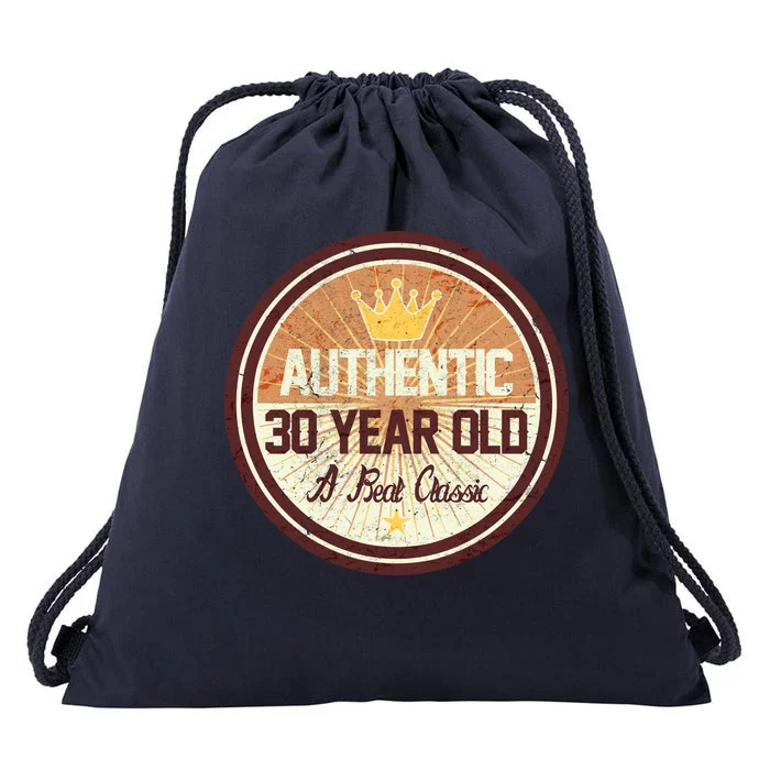 Authentic 30 Year Old Classic 30th Birthday Drawstring Bag