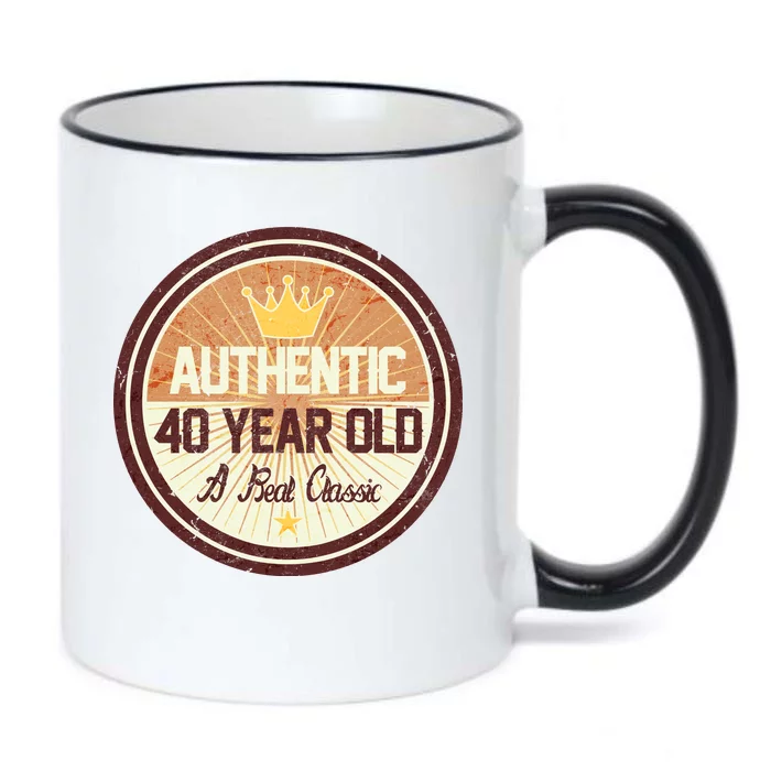 Authentic 40 Year Old Classic 40th Birthday Black Color Changing Mug