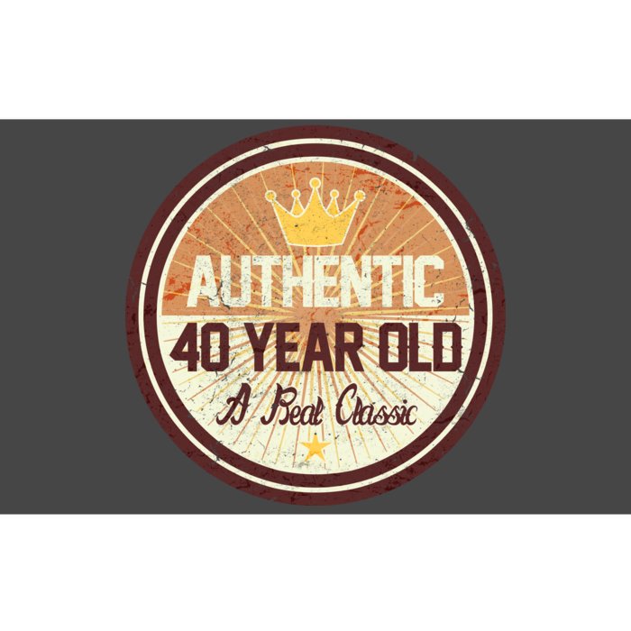 Authentic 40 Year Old Classic 40th Birthday Bumper Sticker