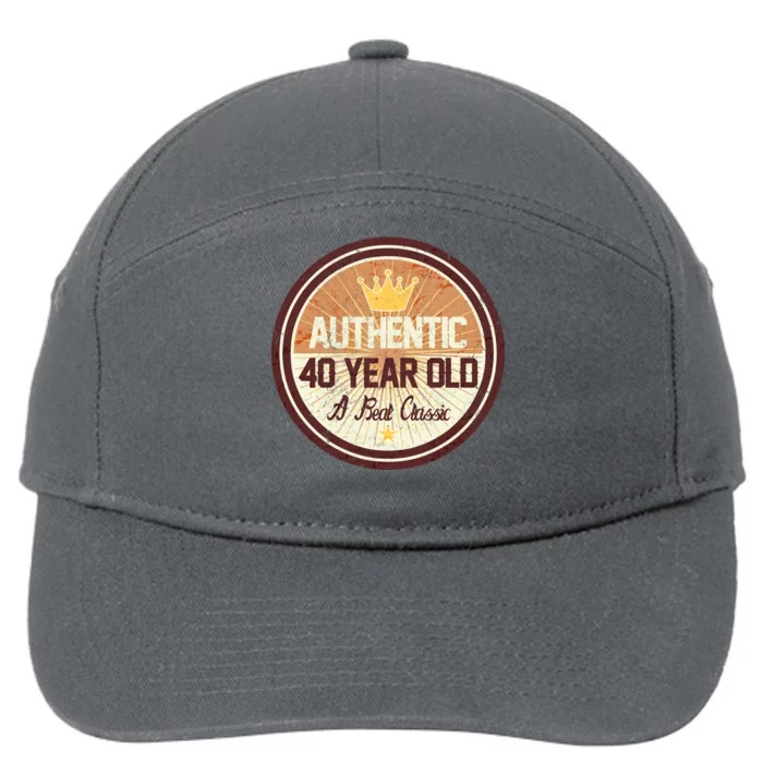 Authentic 40 Year Old Classic 40th Birthday 7-Panel Snapback Hat