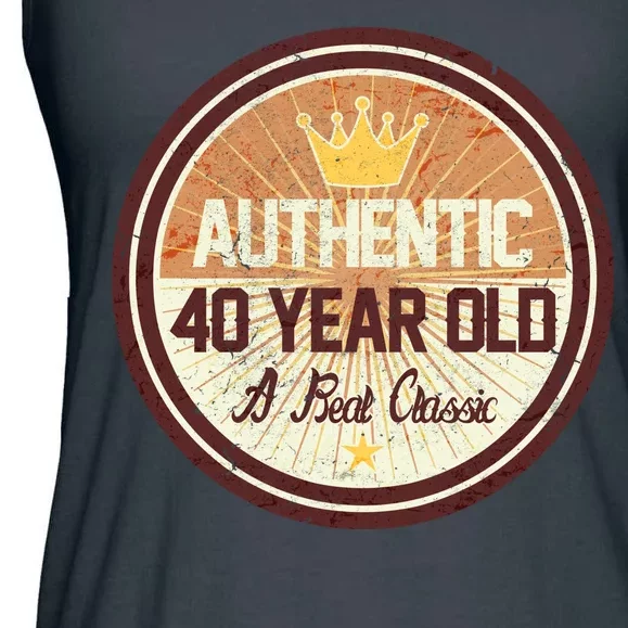 Authentic 40 Year Old Classic 40th Birthday Ladies Essential Flowy Tank