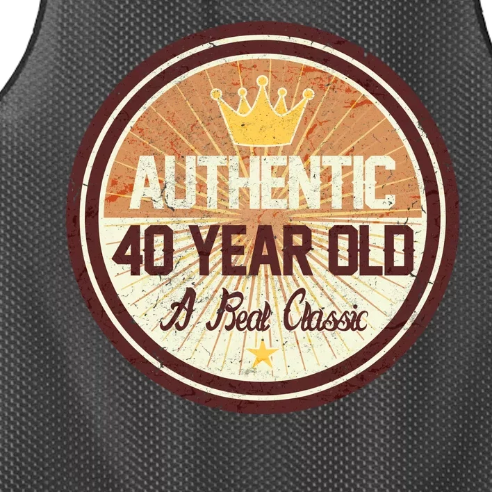 Authentic 40 Year Old Classic 40th Birthday Mesh Reversible Basketball Jersey Tank