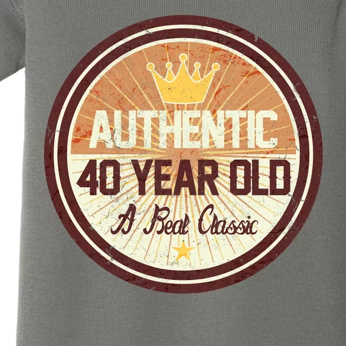 Authentic 40 Year Old Classic 40th Birthday Baby Bodysuit