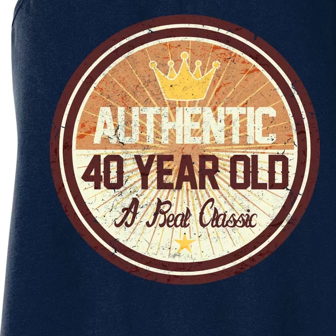 Authentic 40 Year Old Classic 40th Birthday Women's Racerback Tank