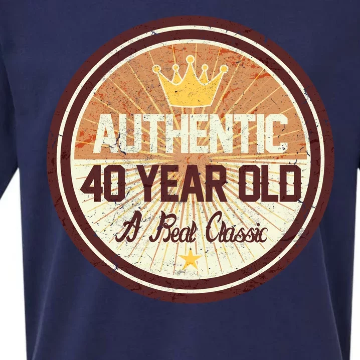 Authentic 40 Year Old Classic 40th Birthday Sueded Cloud Jersey T-Shirt