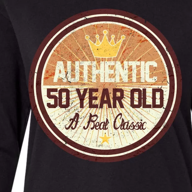 Authentic 50 Year Old Classic 50th Birthday Womens Cotton Relaxed Long Sleeve T-Shirt