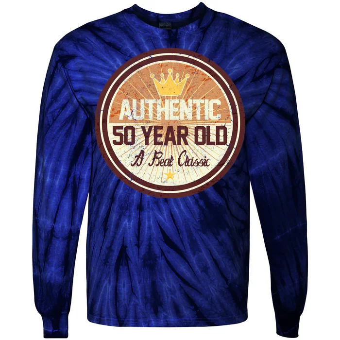 Authentic 50 Year Old Classic 50th Birthday Tie-Dye Long Sleeve Shirt