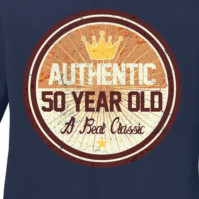 Authentic 50 Year Old Classic 50th Birthday Ladies Long Sleeve Shirt