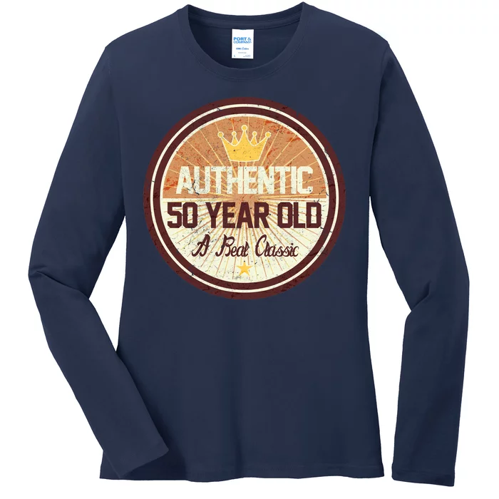 Authentic 50 Year Old Classic 50th Birthday Ladies Long Sleeve Shirt