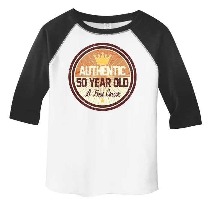 Authentic 50 Year Old Classic 50th Birthday Toddler Fine Jersey T-Shirt