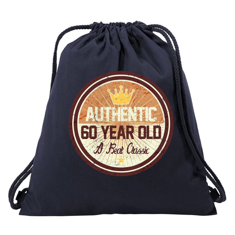 Authentic 60 Year Old Classic 60th Birthday Drawstring Bag