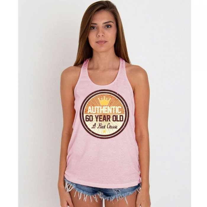 Authentic 60 Year Old Classic 60th Birthday Women's Knotted Racerback Tank