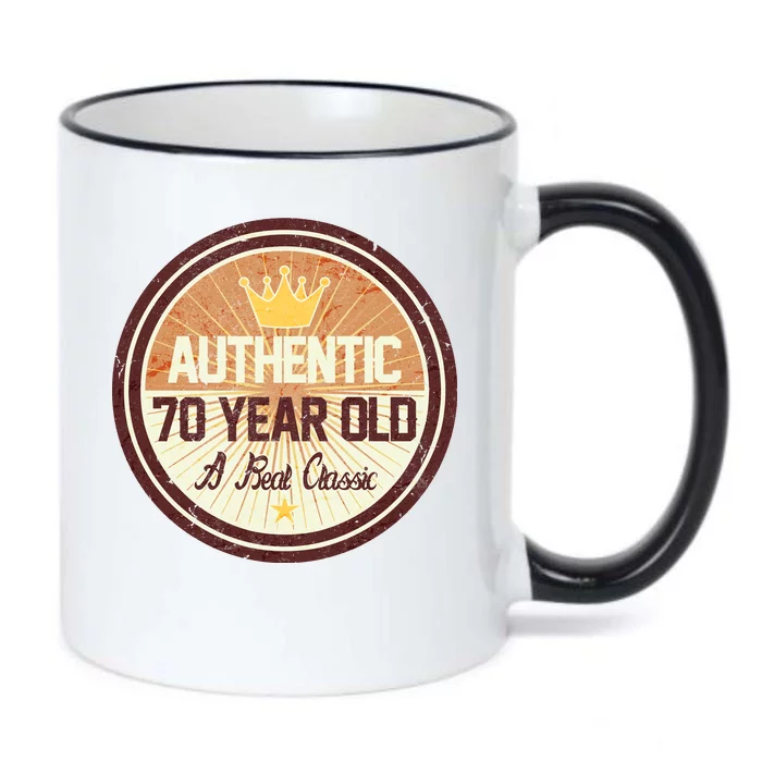 Authentic 70 Year Old Classic 70th Birthday Black Color Changing Mug