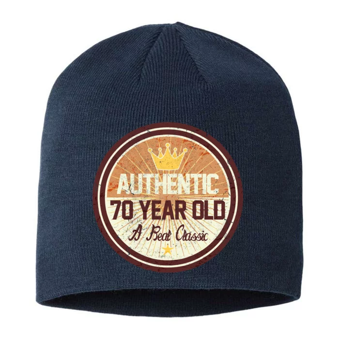 Authentic 70 Year Old Classic 70th Birthday 8 1/2in Sustainable Knit Beanie