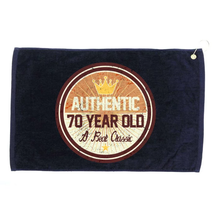 Authentic 70 Year Old Classic 70th Birthday Grommeted Golf Towel